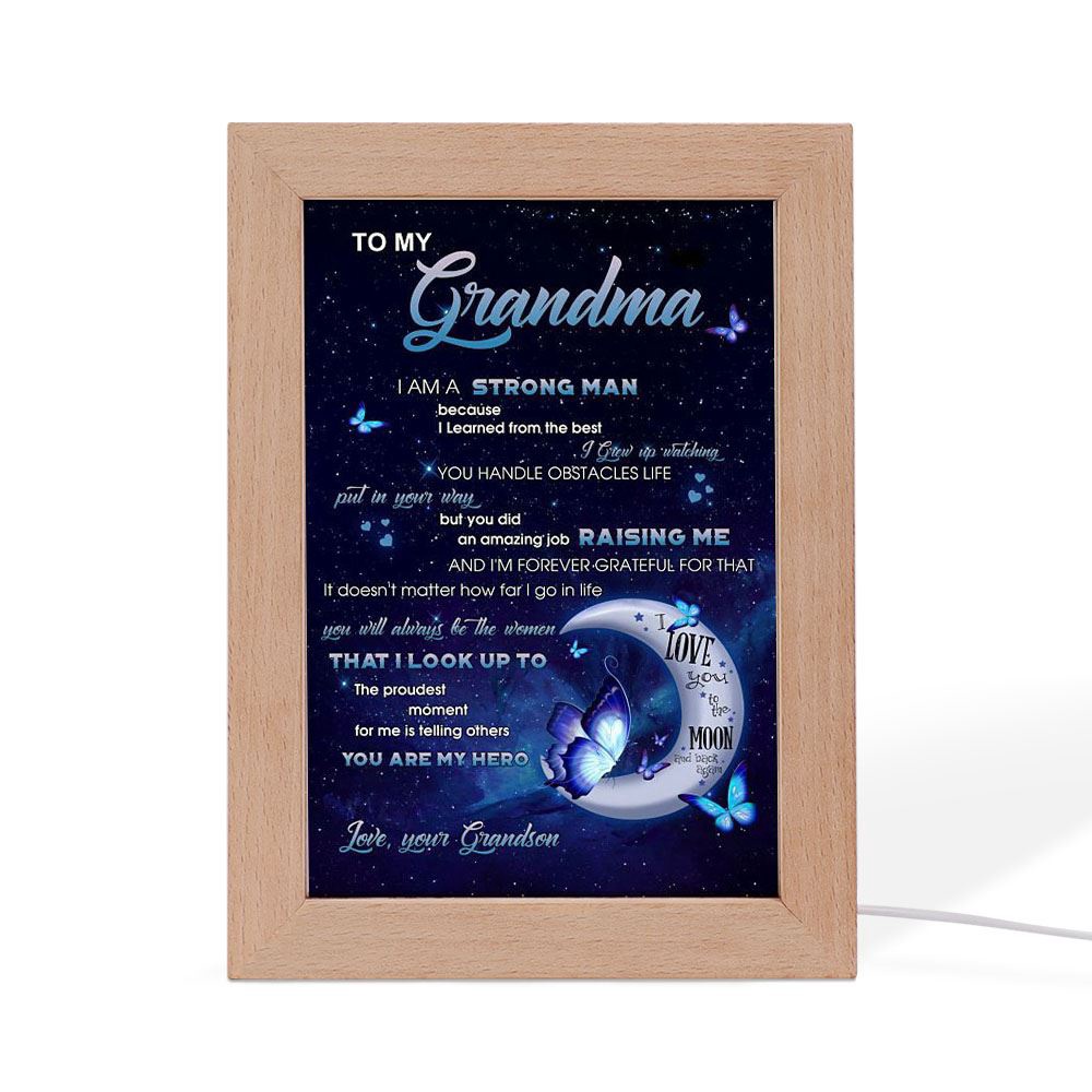 I’M A Strong Man Frame Lamp, Picture Frame Light, Frame Lamp, Mother’s Day Gifts