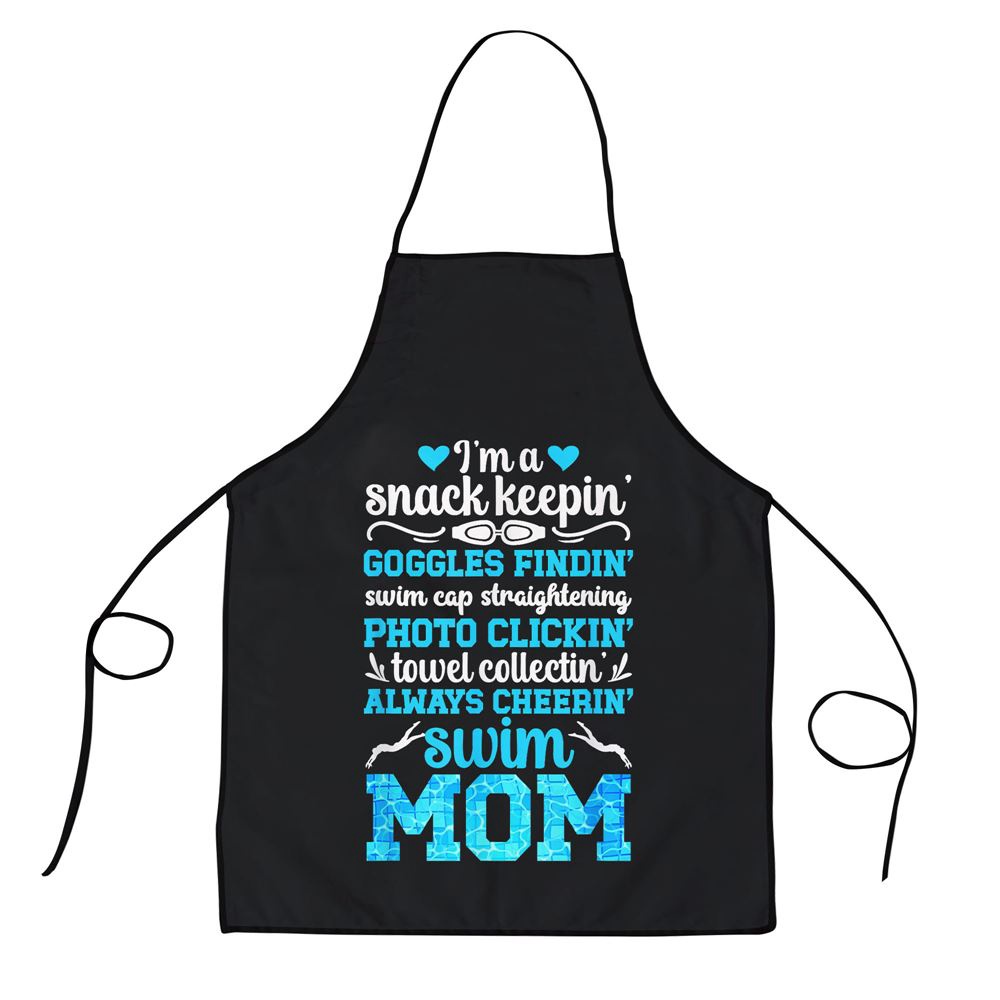Im A Swim Mom Of A Swimmer Mom Swimming Mother Swim Mama Apron, Aprons For Mother’s Day, Mother’s Day Gifts