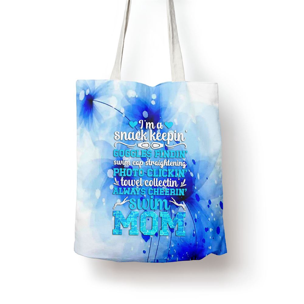 Im A Swim Mom Of A Swimmer Mom Swimming Mother Swim Mama Tote Bag, Mom Tote Bag, Tote Bags For Moms, Gift Tote Bags