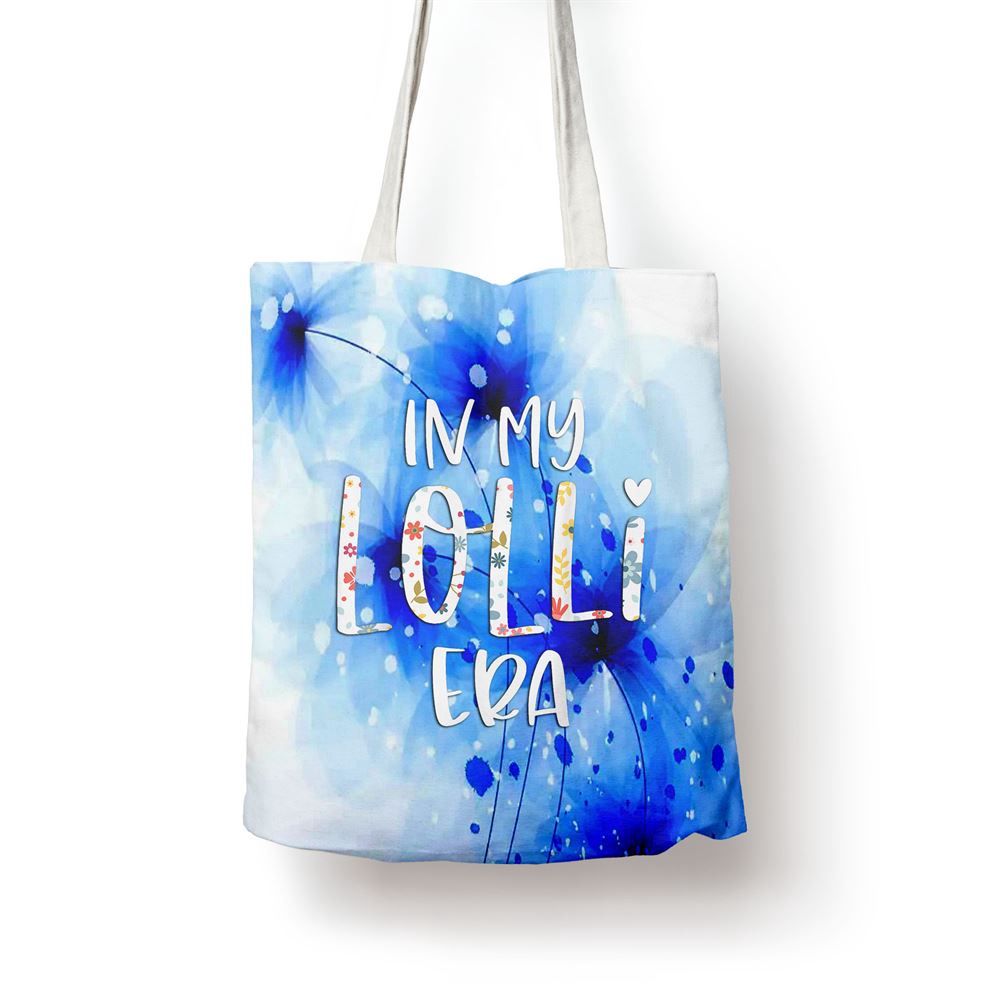 In My Lolli Era Flower Letter Floral Cute Gifts For Lolli Tote Bag, Mom Tote Bag, Tote Bags For Moms, Gift Tote Bags