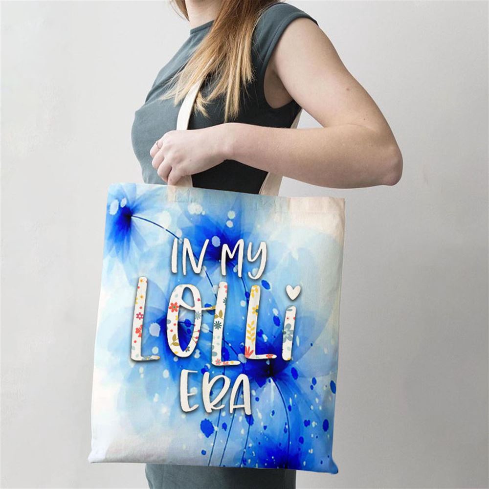 In My Lolli Era Flower Letter Floral Cute Gifts For Lolli Tote Bag, Mom Tote Bag, Tote Bags For Moms, Gift Tote Bags