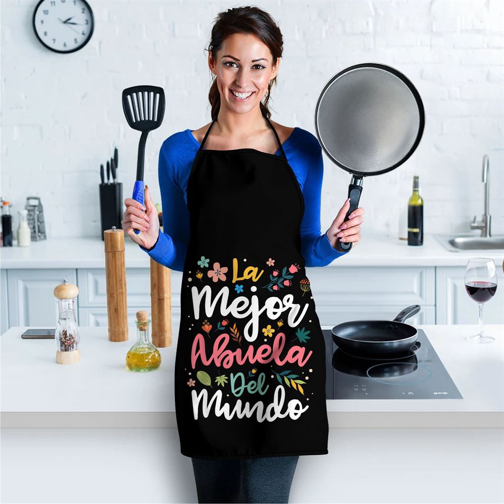 La Mejor Abuela del Mundo Hispanic Grandma Mothers Day Apron, Aprons For Mother’s Day, Mother’s Day Gifts