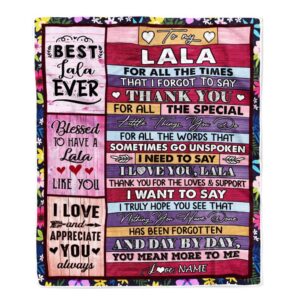 Lala Blanket From Granddaughter Grandson Thank You&hellip;