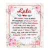 Lala Blanket From Grandkids Granddaughter Grandson We Love You Floral, Personalized Blanket For Mom, Mother’s Day Gifts Blanket