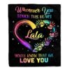 Lala Blanket From Grandkids Granddaughter We Made This Special Blanket Flower, Personalized Blanket For Mom, Mother’s Day Gifts Blanket
