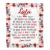 Lala Blanket From Grandkids We Hugged This Blanket, Personalized Blanket For Mom, Mother’s Day Gifts Blanket