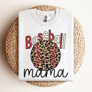 Leopard Baseball Mama Design Sweatshirt, Mother Sweatshirt,&hellip;