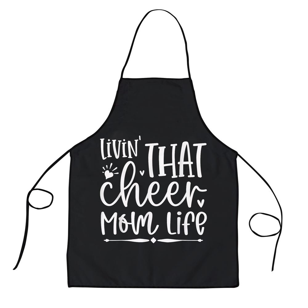 Livin That Cheer Mom Life Birthday Mom Mothers Day Family Apron, Aprons For Mother’s Day, Mother’s Day Gifts