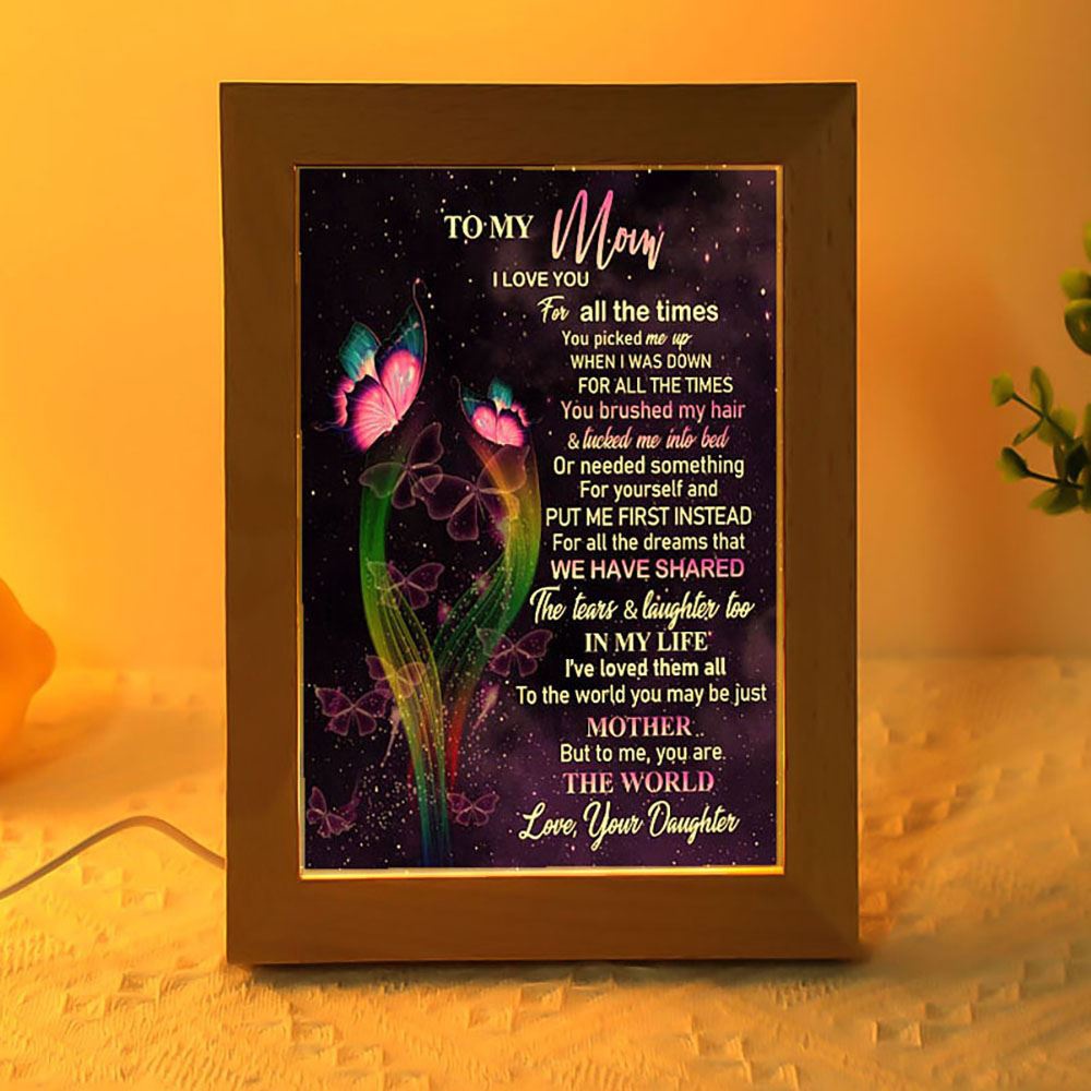Love You For All The Times Frame Lamp, Picture Frame Light, Frame Lamp, Mother’s Day Gifts