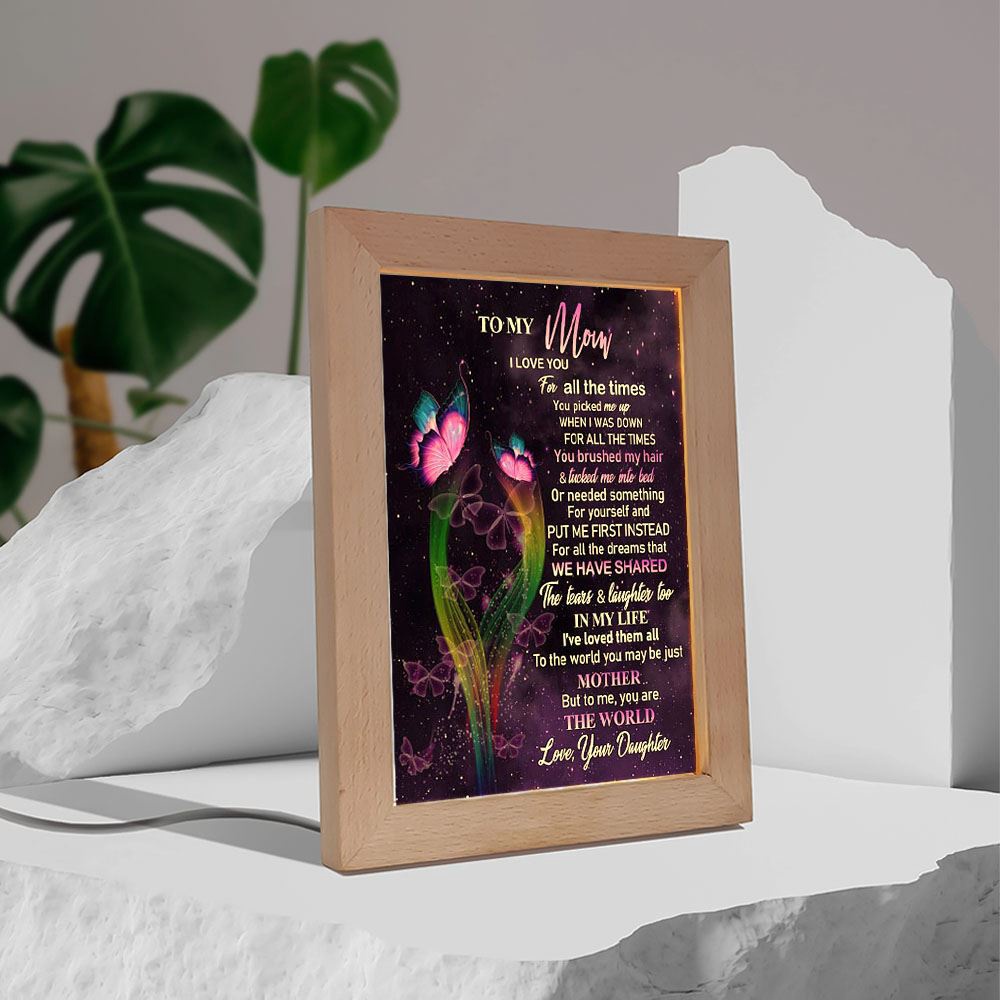 Love You For All The Times Frame Lamp, Picture Frame Light, Frame Lamp, Mother’s Day Gifts