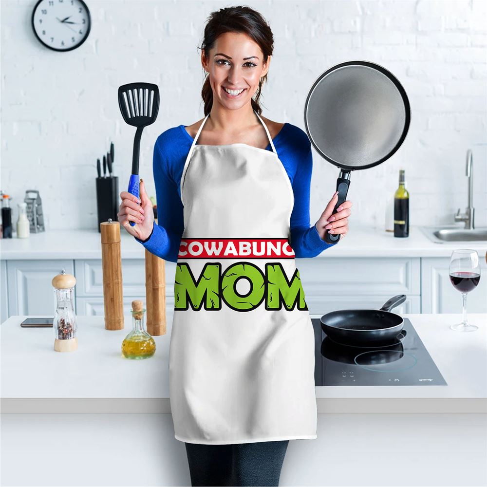 Mademark X Teenage Mutant Ninja Turtles Cowabunga Mom Mothers Day Apron, Mothers Day Apron, Mother’s Day Gifts