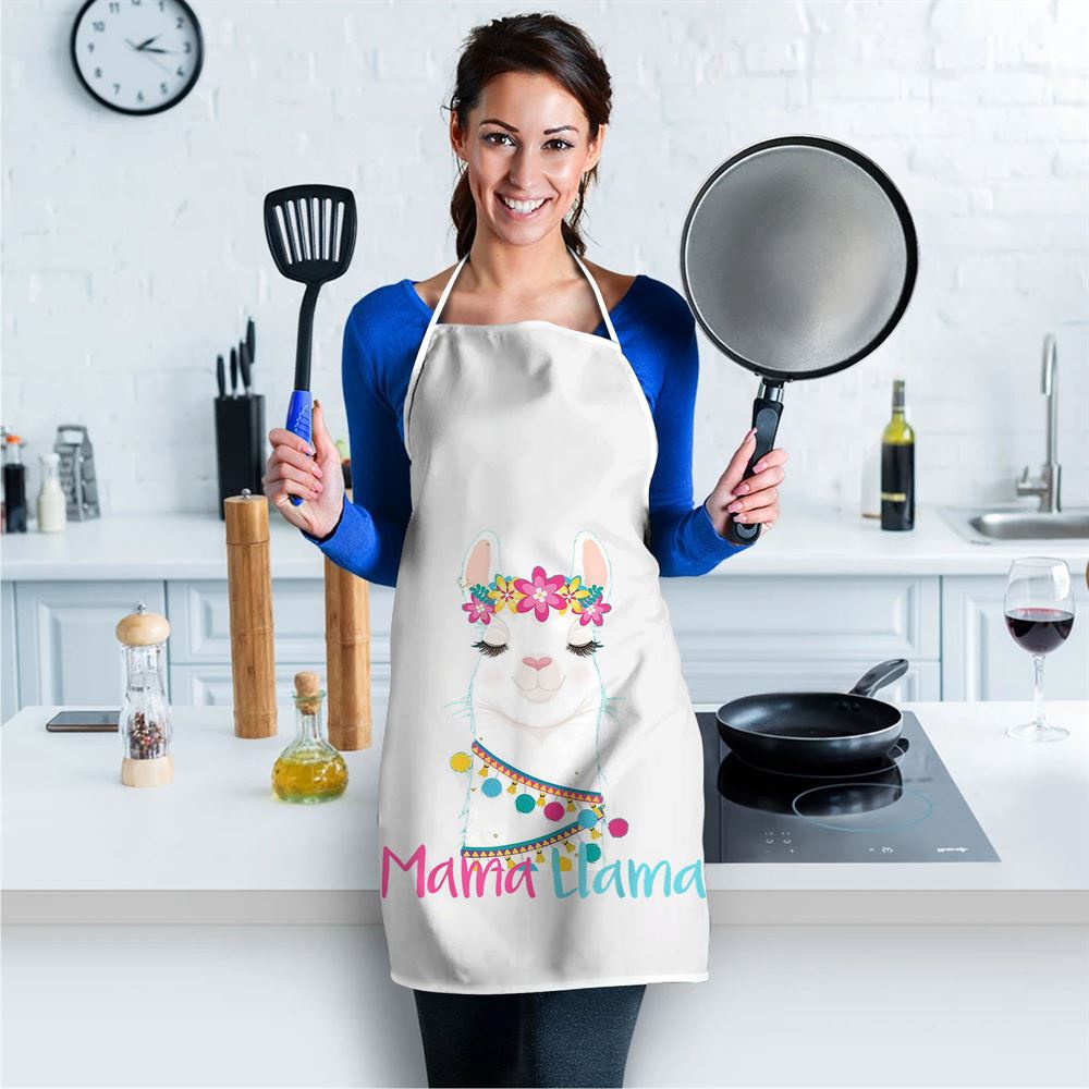 Mama Llama Funny Mothers Day Shirt For Women Mom Love Llama Apron, Mothers Day Apron, Mother’s Day Gifts