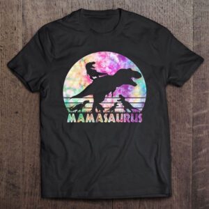 Mamasaurus Tie Dye Sunset Funny Dinosaur Mother&hellip;
