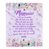 Mamaw Blanket From Granddaughter Grandson Thank You For The Love, Personalized Blanket For Mom, Mother’s Day Gifts Blanket