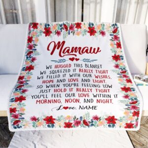 Mamaw Blanket From Grandkids Grandson Granddaughter We&hellip;