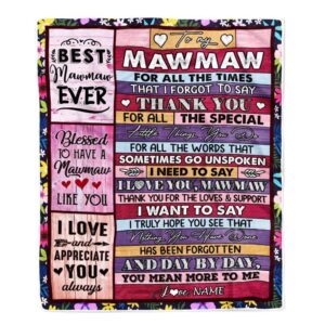 Mawmaw Blanket From Granddaughter Grandson Thank You&hellip;