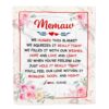 Memaw Blanket From Grandkids Granddaughter Grandson We Love You Floral, Personalized Blanket For Mom, Mother’s Day Gifts Blanket
