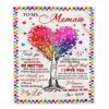 Memaw Blanket From Grandkids We Hugged This Blanket, Personalized Blanket For Mom, Mother’s Day Gifts Blanket