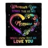 Memaw Blanket From Grandkids Granddaughter Grandson We Love You Floral, Personalized Blanket For Mom, Mother’s Day Gifts Blanket