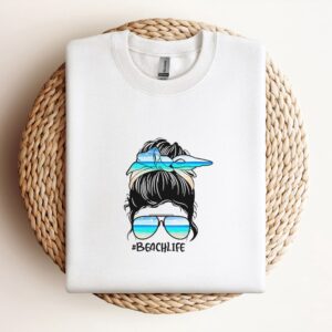 Messy Bun Beachlife Sweatshirt, Mother Sweatshirt, Sweatshirt&hellip;