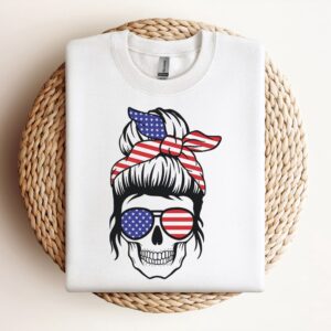 Messy Bun Mom Skull Sweatshirt, Mother Sweatshirt,&hellip;