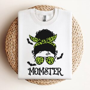 Messy Bun Momster Curly Hair Sweatshirt, Mother&hellip;