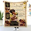 Mom Not Easy For A Woman Raise Man Appreciated I Love You Funny Mothers Day Gift From Son Sunflower Blanket, Blankets For Mothers Day