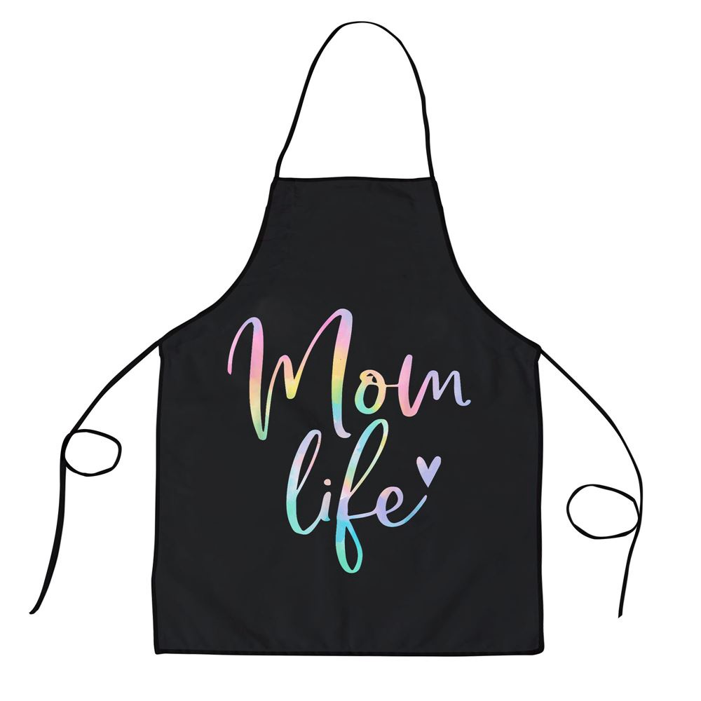 Mom Life Gifts For Women Mom Life Heart Mama Tie Dye Apron, Aprons For Mother’s Day, Mother’s Day Gifts