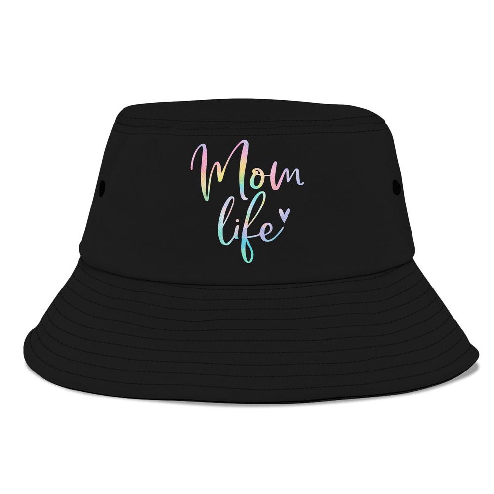 Mom Life Gifts For Women Mom Life Heart Mama Tie Dye Bucket Hat, Mother Day Hat, Mother’s Day Gifts