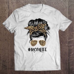 Mom Life Messy Hair Bun Leopard Women&hellip;