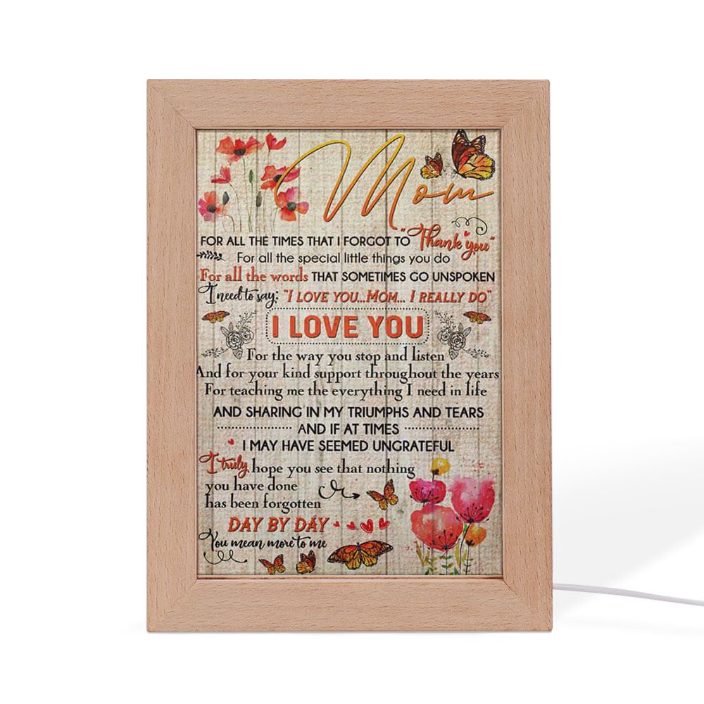 Mom, Thank You For Everything Frame Lamp 1, Picture Frame Light, Frame Lamp, Mother’s Day Gifts