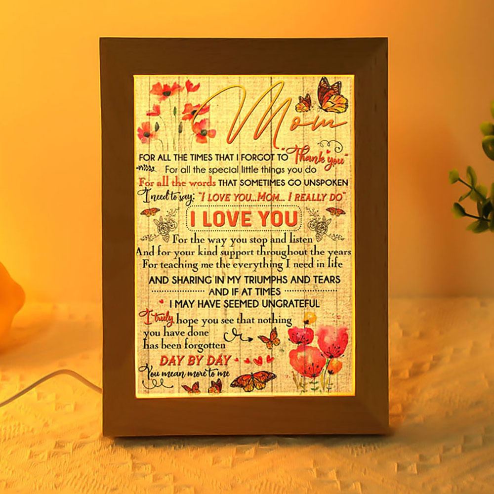 Mom, Thank You For Everything Frame Lamp 1, Picture Frame Light, Frame Lamp, Mother’s Day Gifts