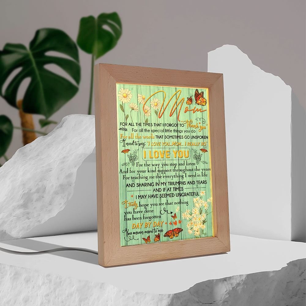 Mom, Thank You For Everything Frame Lamp, Picture Frame Light, Frame Lamp, Mother’s Day Gifts