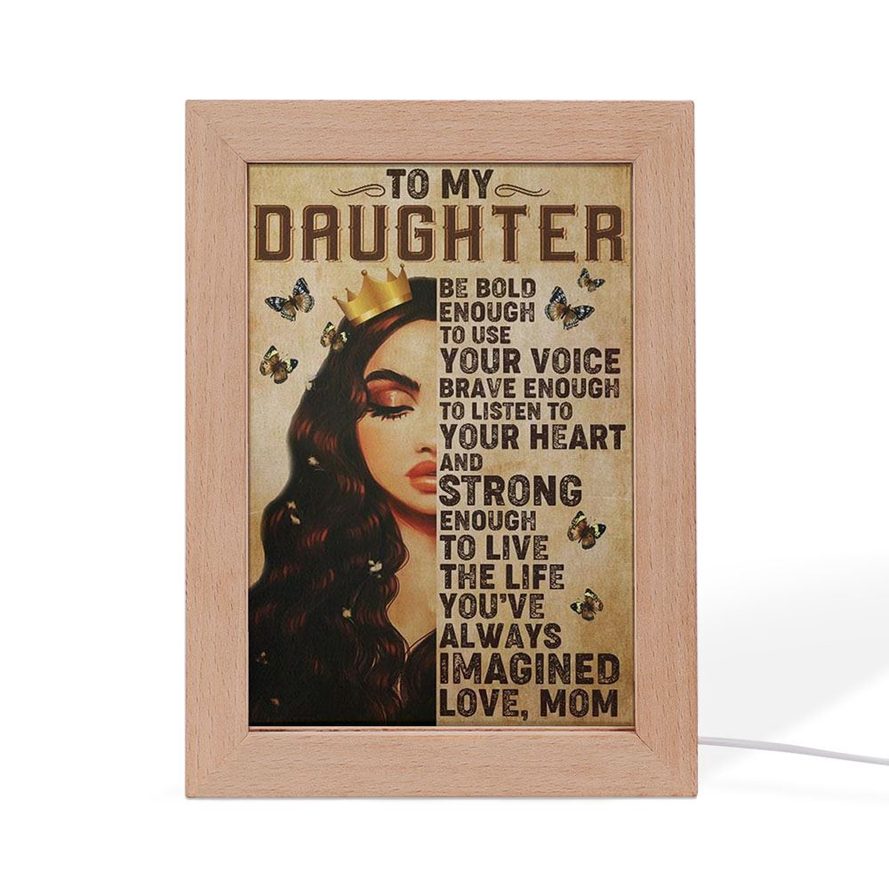 Mom To Daughter Frame Lamp, Picture Frame Light, Frame Lamp, Mother’s Day Gifts