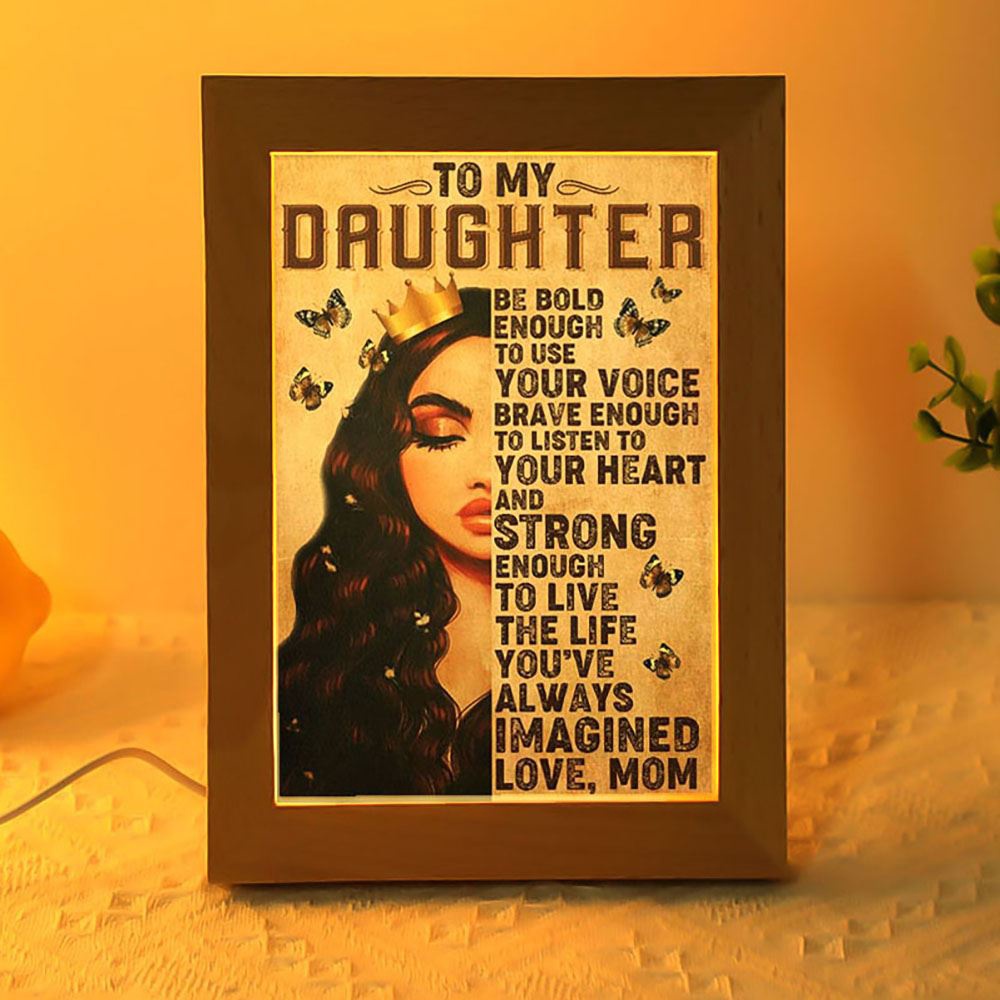 Mom To Daughter Frame Lamp, Picture Frame Light, Frame Lamp, Mother’s Day Gifts