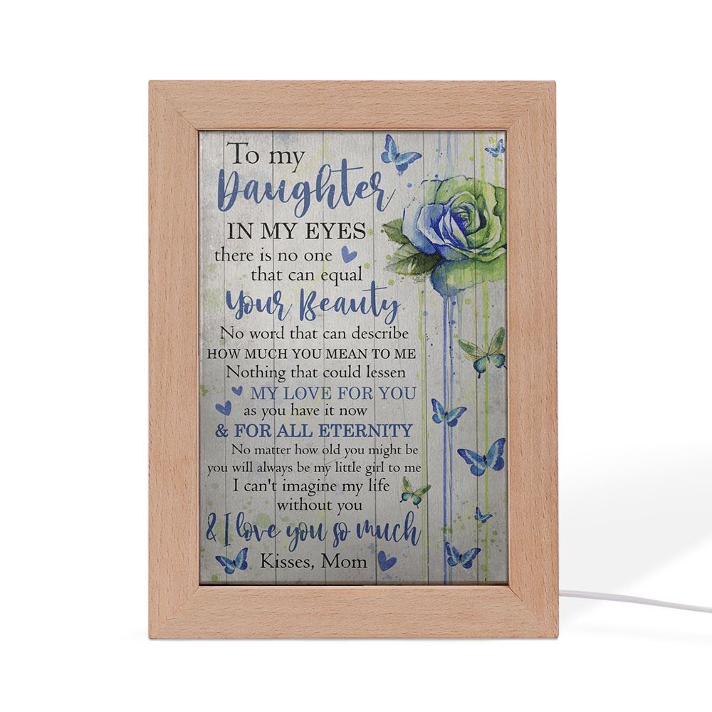 Mom To Daughter I Love You So Much Frame Lamp, Picture Frame Light, Frame Lamp, Mother’s Day Gifts