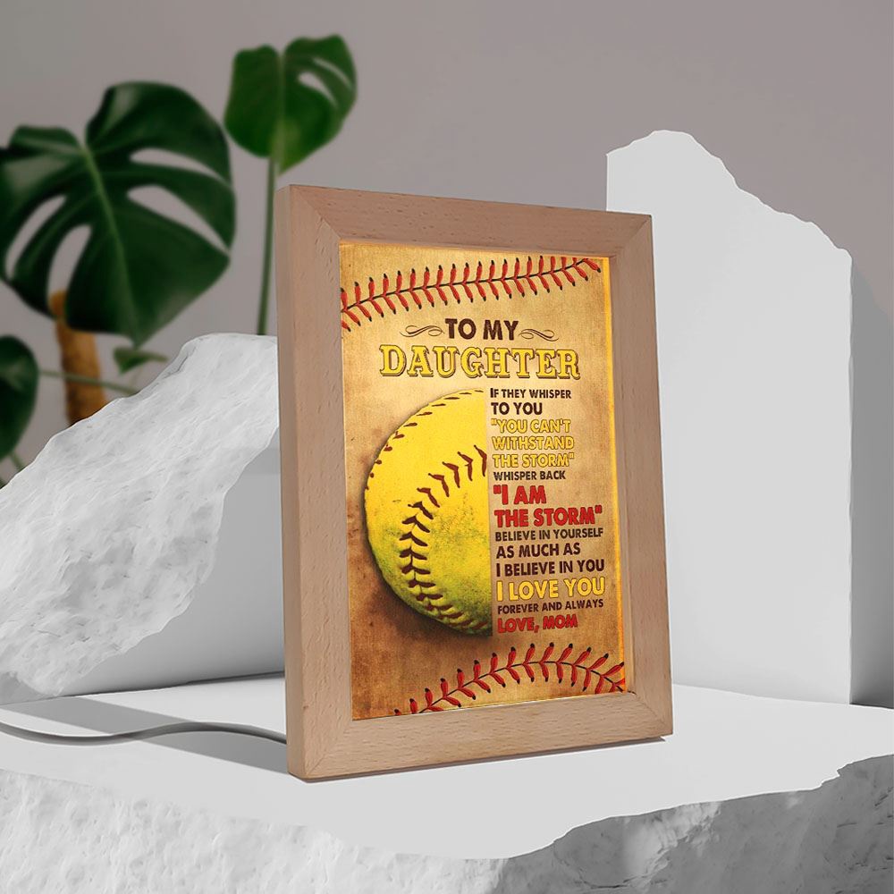 Mom To Daughter, Youre The Storm Frame Lamp, Picture Frame Light, Frame Lamp, Mother’s Day Gifts