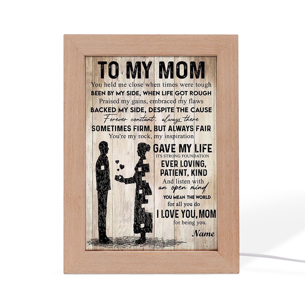 Mom You Held Me Close From Son Frame Lamp, Picture Frame Light, Frame Lamp, Mother’s Day Gifts