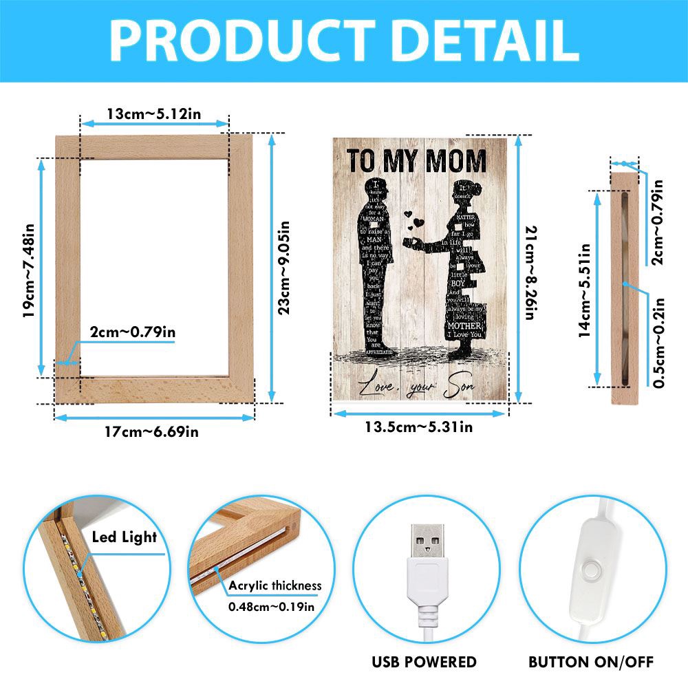 Mom You’Re Appreciated Frame Lamp, Picture Frame Light, Frame Lamp, Mother’s Day Gifts