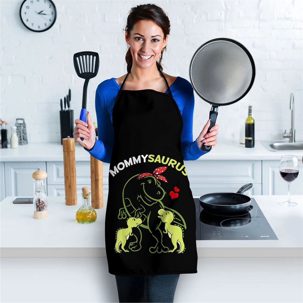 Mommysaurus Mommy 2 Kids Dinosaur Mom Mothers Day Apron, Aprons For Mother’s Day, Mother’s Day Gifts
