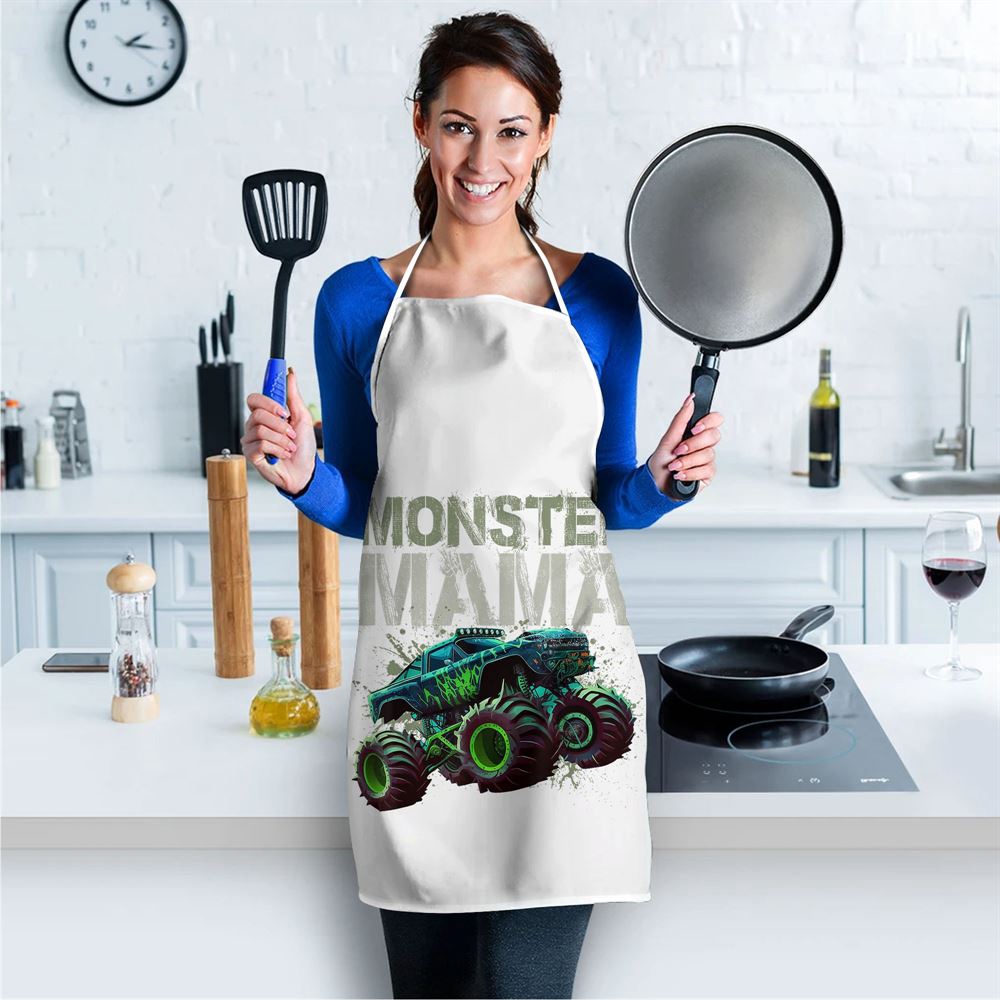 Monster Truck Mama Family Matching Monster Truck Lovers Apron, Mothers Day Apron, Mother’s Day Gifts