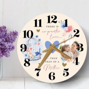 Mother Love Blue Bird Cage Photo Birthday Mother s Day Gift Personalised Wooden Clock Mother s Day Clock Custom Mothers Day Gifts 3 xmh3vz.jpg