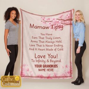 Mother’s Day Blanket For Grandma Mawma Tipsy&hellip;