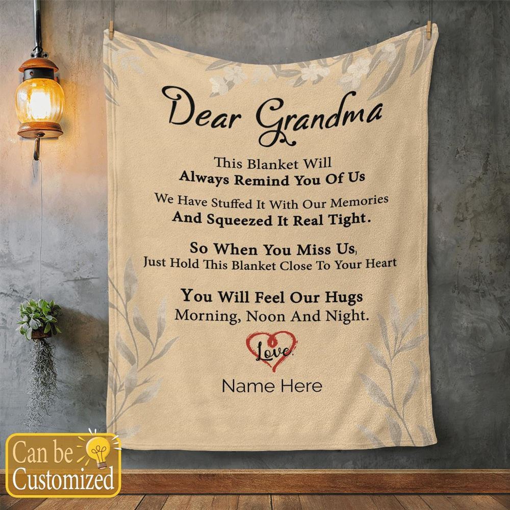 Mother’s Day Blanket For Grandma This Blanket Will Always Remind You Of Us Blanket Gift For Grandma, Blankets For Mothers Day
