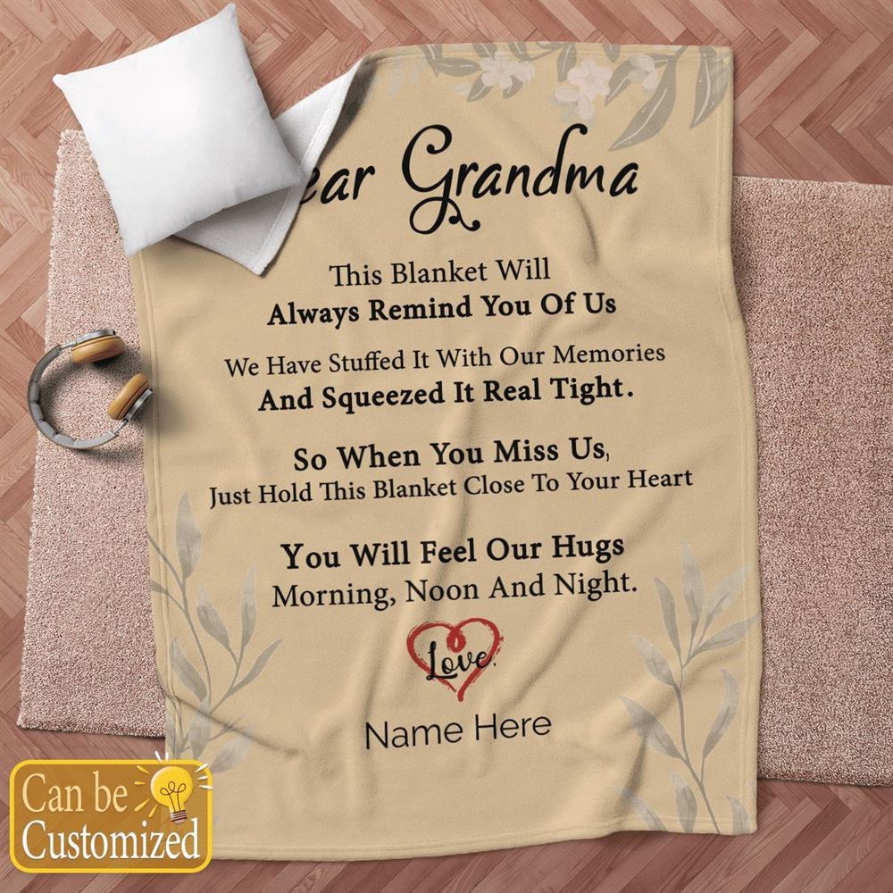Mother’s Day Blanket For Grandma This Blanket Will Always Remind You Of Us Blanket Gift For Grandma, Blankets For Mothers Day