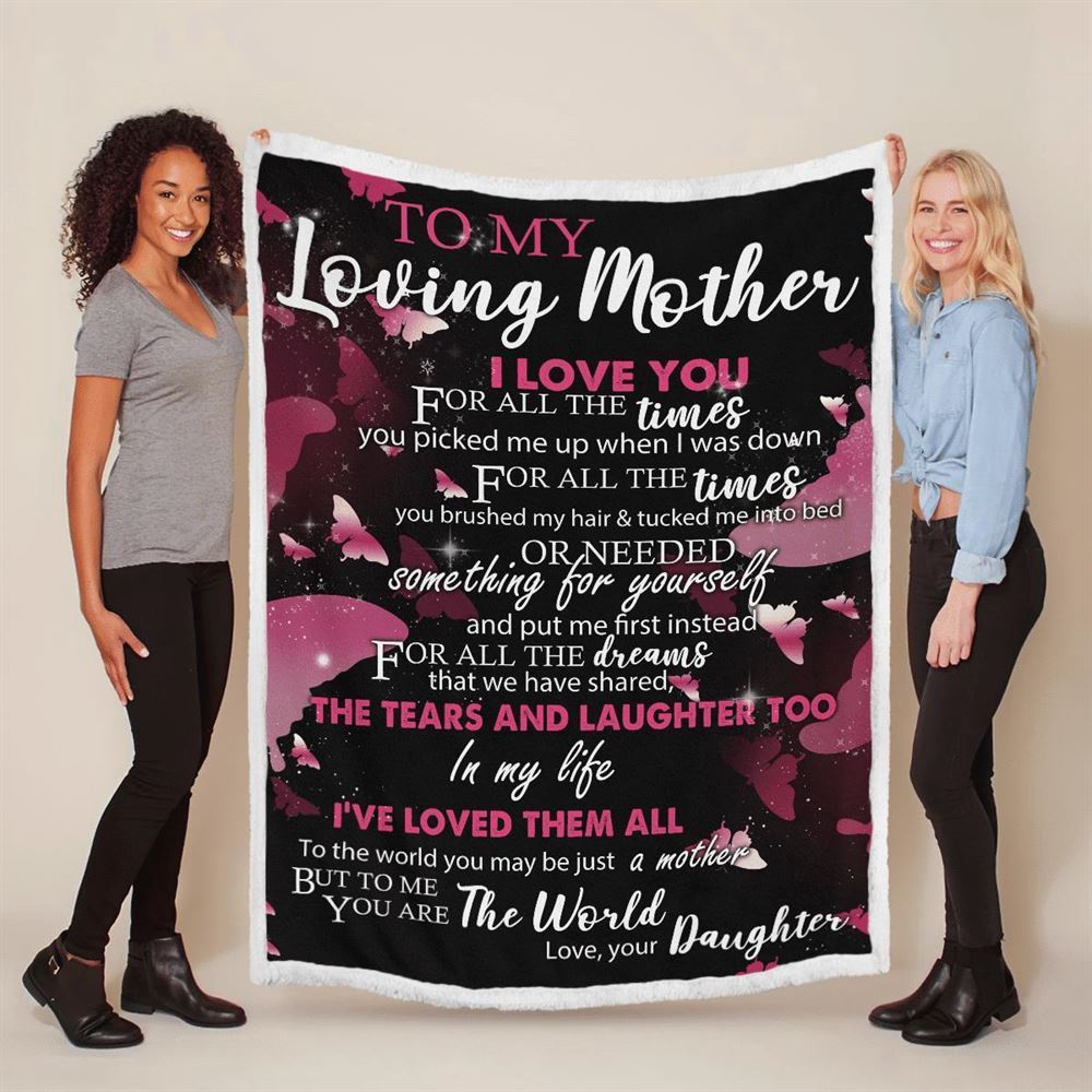 Mother’s Day Blanket For Mom I Love You For All The Times Blanket, Blankets For Mothers Day