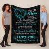 Mother’s Day Blanket For Mom I Love You With All My Heart Blanket From Son, Blankets For Mothers Day