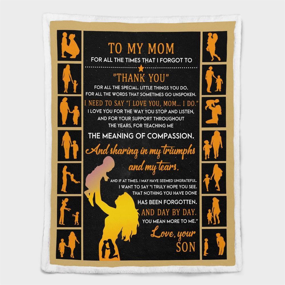 Mother’s Day Blanket For Mom I Need To Say I Love You Mom Blanket From Son, Blankets For Mothers Day