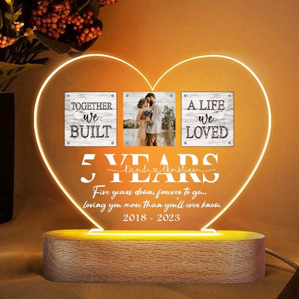 Mother’s Day Led Lights, 5 Year Anniversary Gift for Wife, Custom Couple Photo Husband and Wife Night Light Bedroom Decor Mother’s Day Led Lights, 5 Year Anniversary Gift for Wife, Custom Couple Photo Husband and Wife Night Light Bedroom Decor