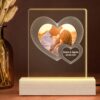 Mother’s Day Led Lights, Couple Grow Old With Me, Personalized Led Light Wooden Base With Upload Image, Gift For HimHer